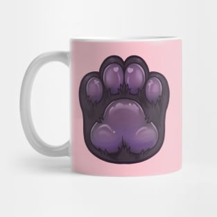 dark furry cat cute paw Mug